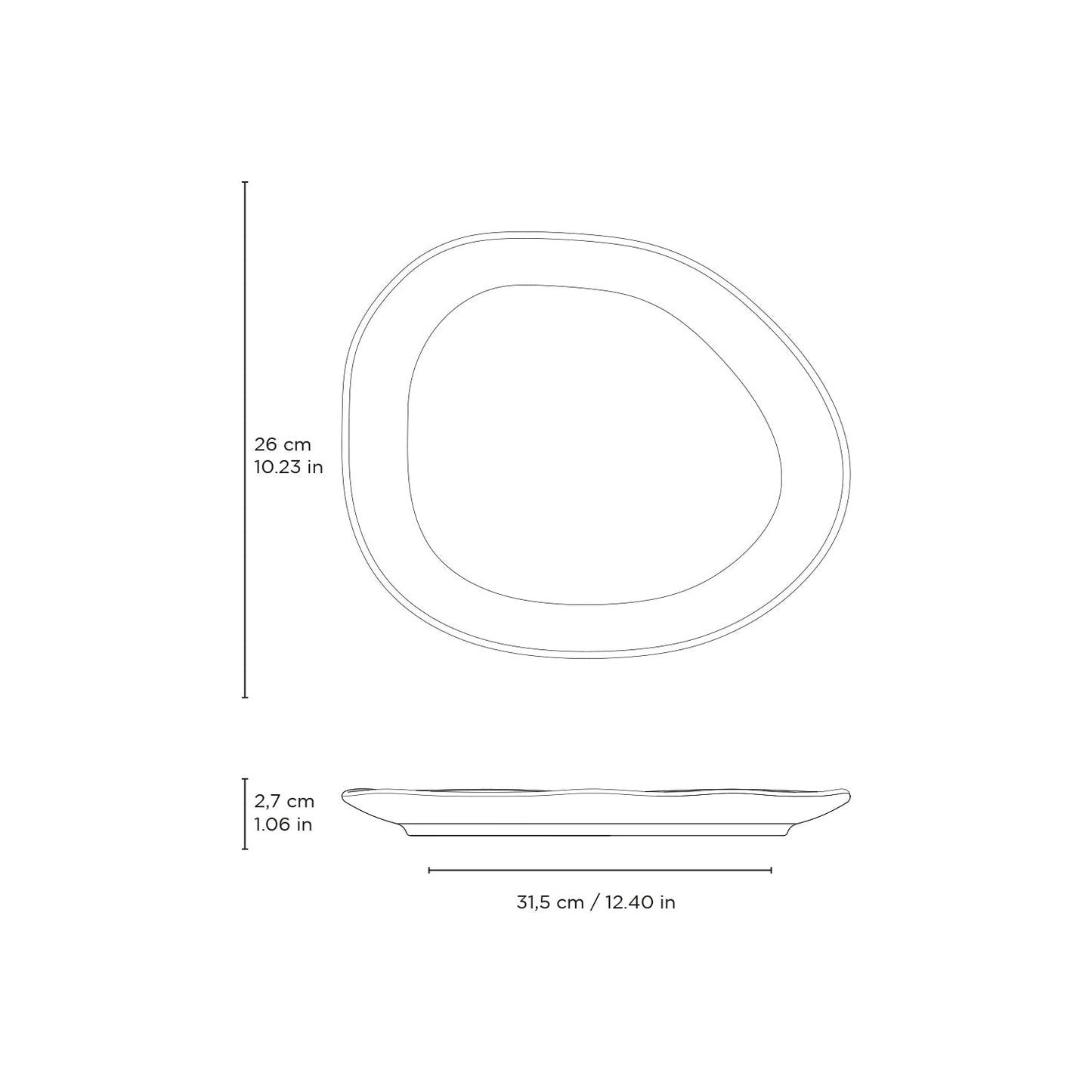 Oval Dinner Plate Set of 4