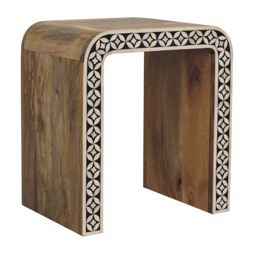 Edessa Bone Inlay End Table