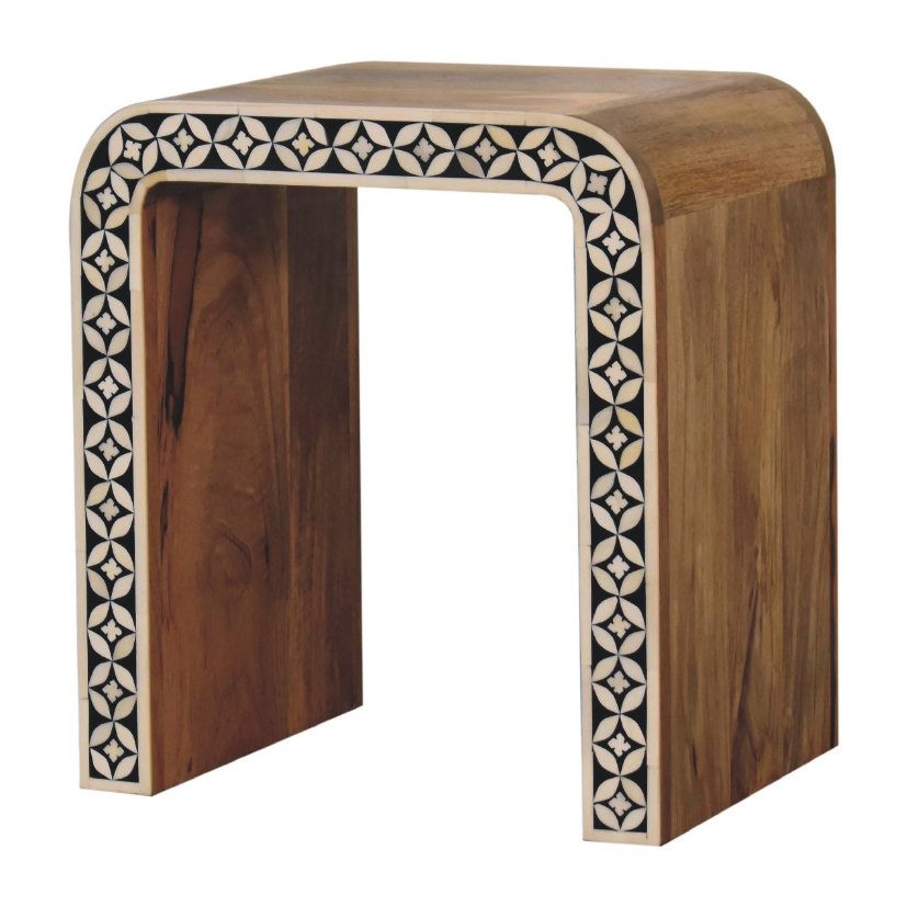 Edessa Bone Inlay End Table