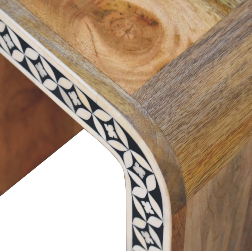 Edessa Bone Inlay End Table