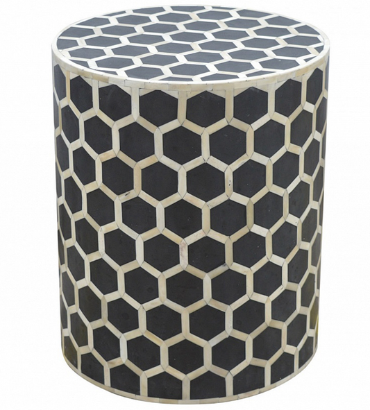 Bone Inlay Footstool